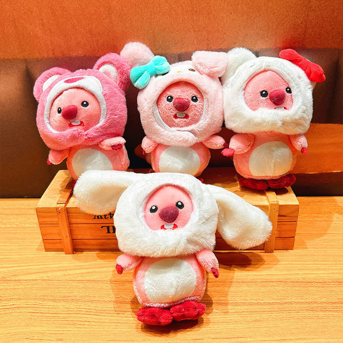 Wholesale Plush Headgear Cartoon Doll Keychain JDC-KC-JuJi023