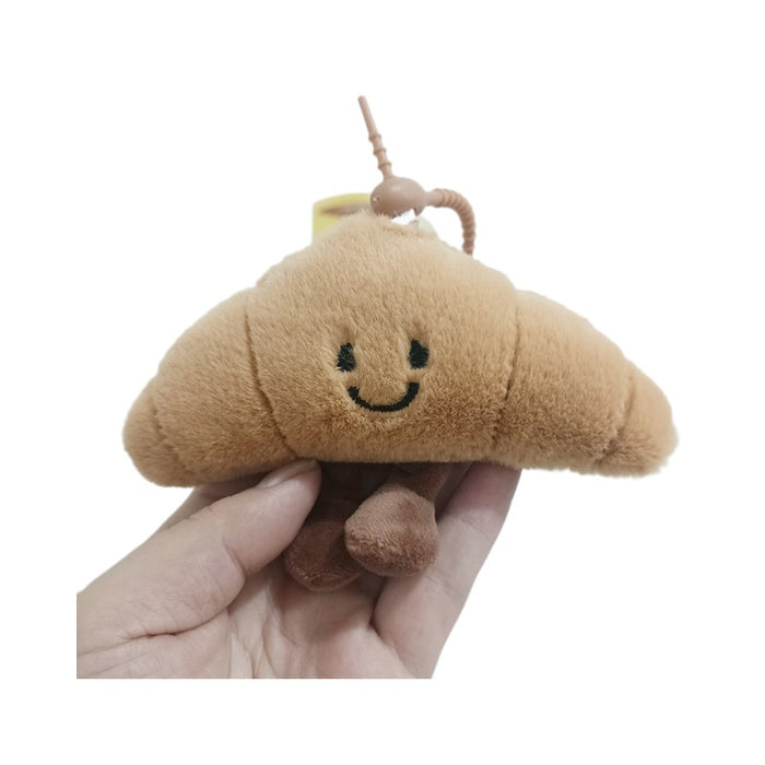 Wholesale Cartoon Baguette Croissant Plush Doll Pendant Doll Bread Keychain School Bag Pendant
