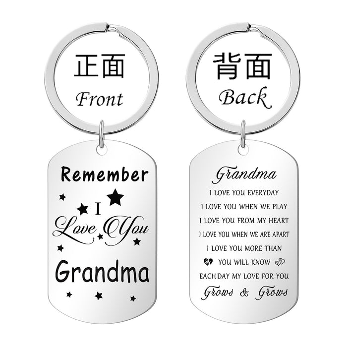 Wholesale Stainless steel keychain commemorative gift engraved keychain pendant