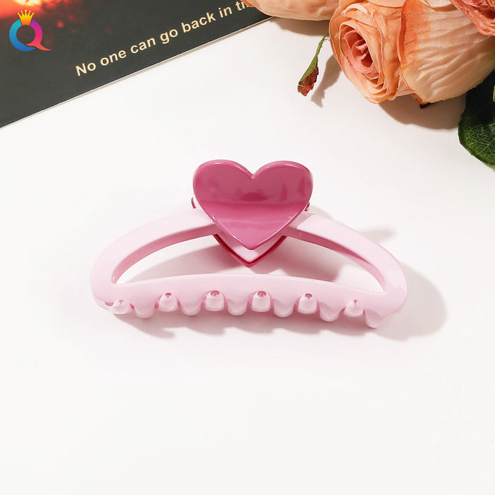 Wholesale Resin Small Heart Hairpin JDC-HC-Yiyue006