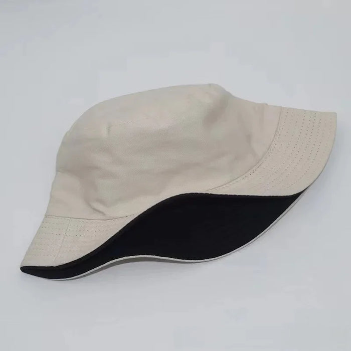 Wholesale Solid color double-sided fisherman hat versatile casual sunshade and sun protection basin hat