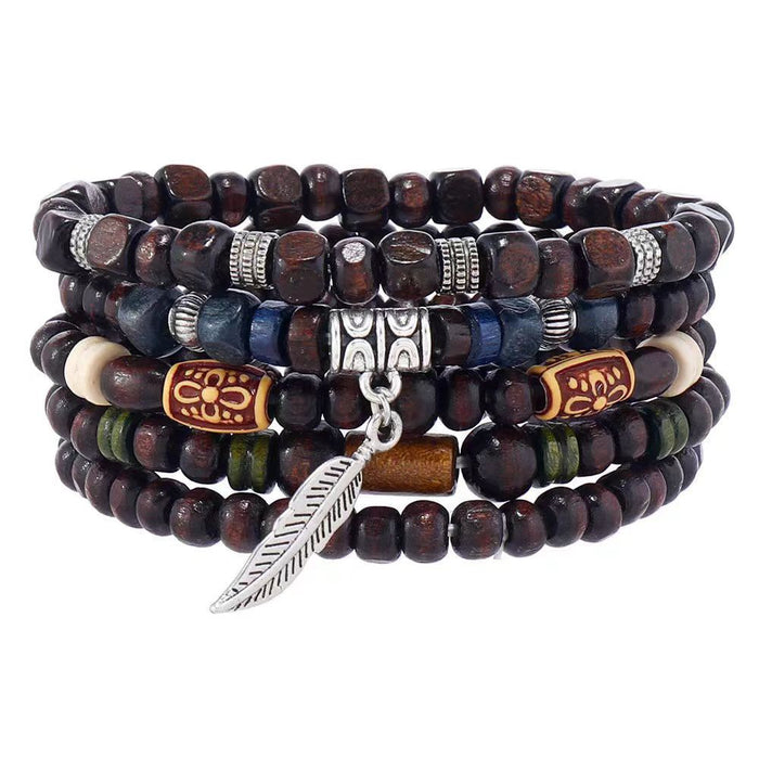 Wholesale Multi-Layer Feather Bracelet Ethnic Retro Bracelet Maillard Antique Bracelet