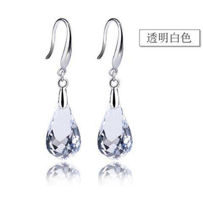 Wholesale Earrings Artificial Crystal Cute Drop Shape JDC-ES-FanMeng003