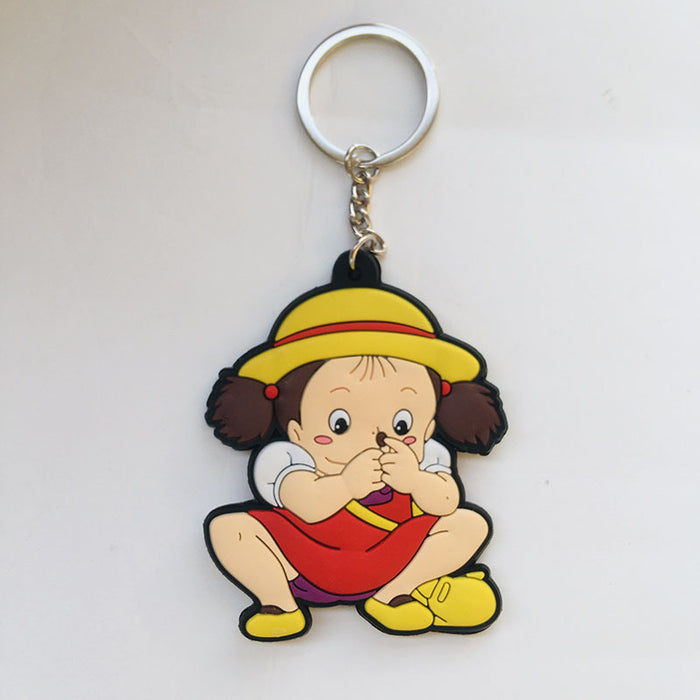 Wholesale Japanese Anime Surrounding Spirited Away Big Fat Cat Gray Fat Man Double-sided Keychain Cartoon Faceless Men's Bag Pendant JDC-KC-Hual006