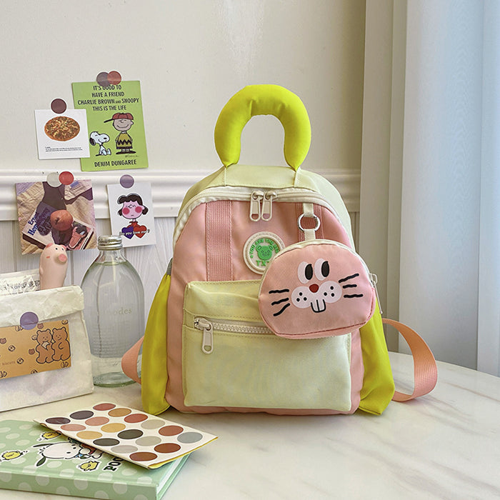 Wholesale Schoolbag Boys and Girls Small Backpack Children Color Schoolbag