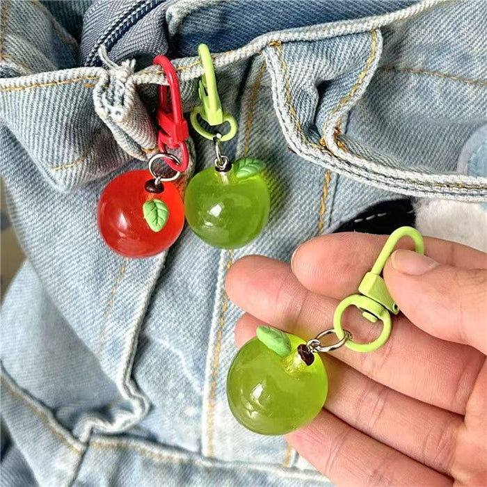 Wholesale Three-dimensional Apple Keychain Cute Simulation Fruit Pendant