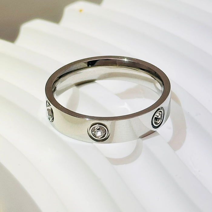 Wholesale Titanium steel ring, female fashion personality trend, niche design, refined food ring, couple pairing ring