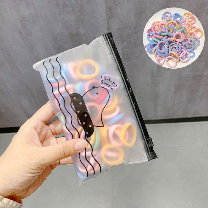 Wholesale 3cm Kidsren's Hair Scrunchies Colorfulful Seamless Hair Rope Hair Rubber Band