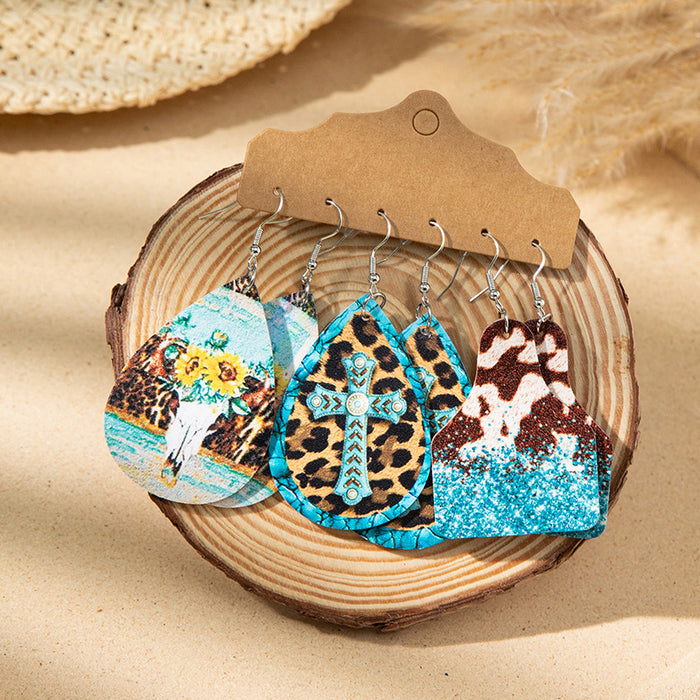 Wholesale Vintage turquoise design earring set