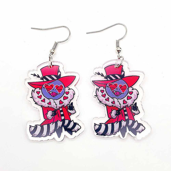 Wholesale Acrylic cartoon printed earrings