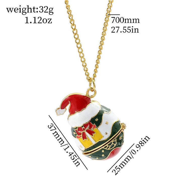Wholesale Christmas Jewelry Pendant Cartoon Alloy Necklace
