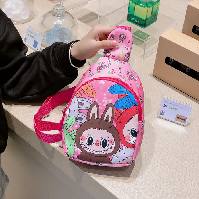 Wholesale Children' s Chest Bag  Cartoon Nylon One-Shoulder Slant