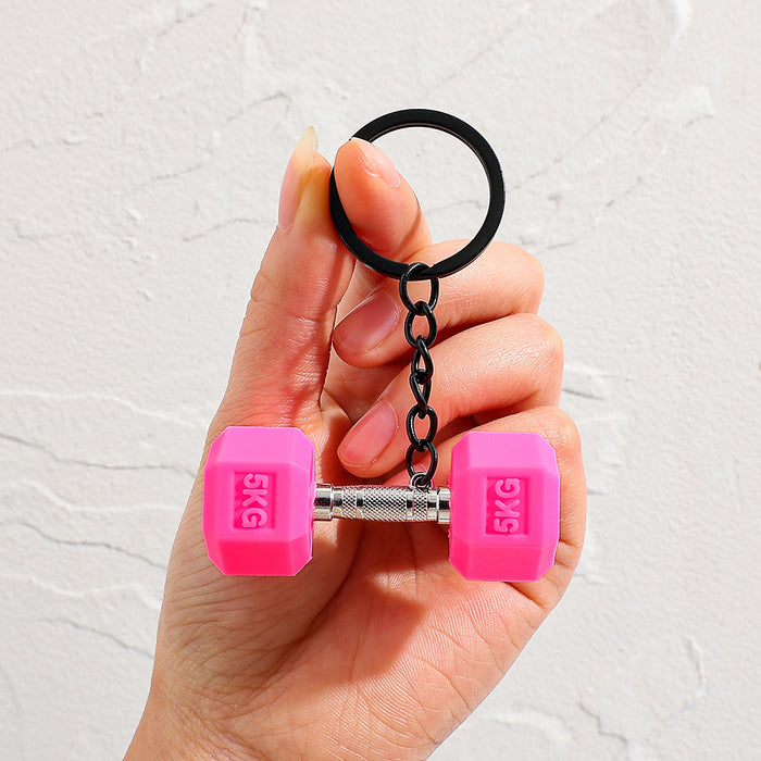 Wholesale Creative Mini Dumbbell Keychain