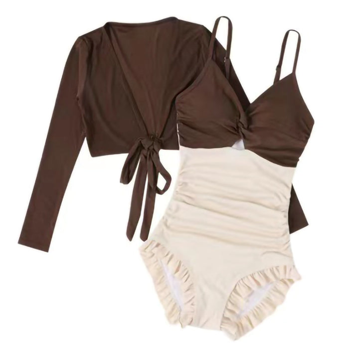 Wholesale Swimsuit long sleeved conservative high-end feeling soaking in hot springs