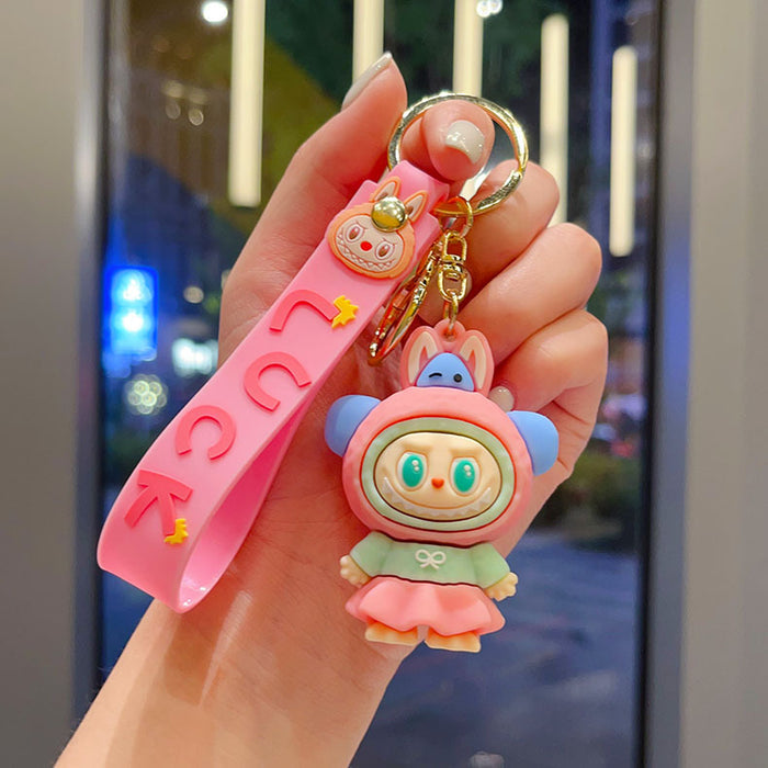 Wholesale Cross-dressing doll cartoon keychain cute couple school bag pendant car keychain claw machine small gift