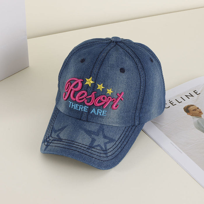 Wholesale Cowboy hat, casual duckbill hat, sun visor hat, embroidered letter versatile hat