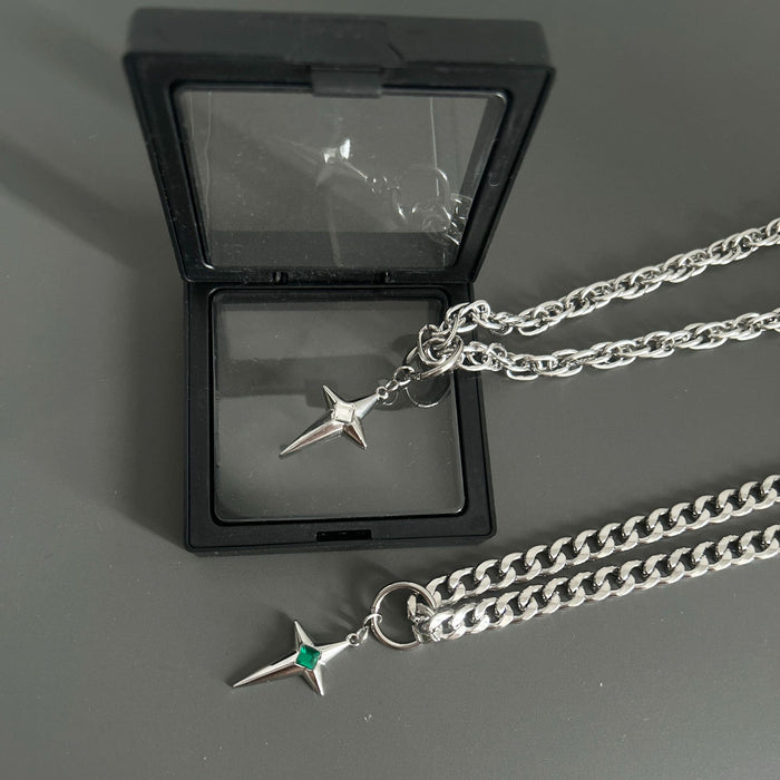 Wholesale Titanium steel non fading cross pendant necklace, niche design, high-end and versatile necklace accessory