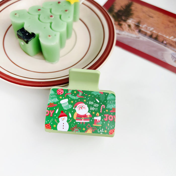 Wholesale Christmas plastic clip patch hair clip dopamine small fresh  atmosphere shark clip hair accessories