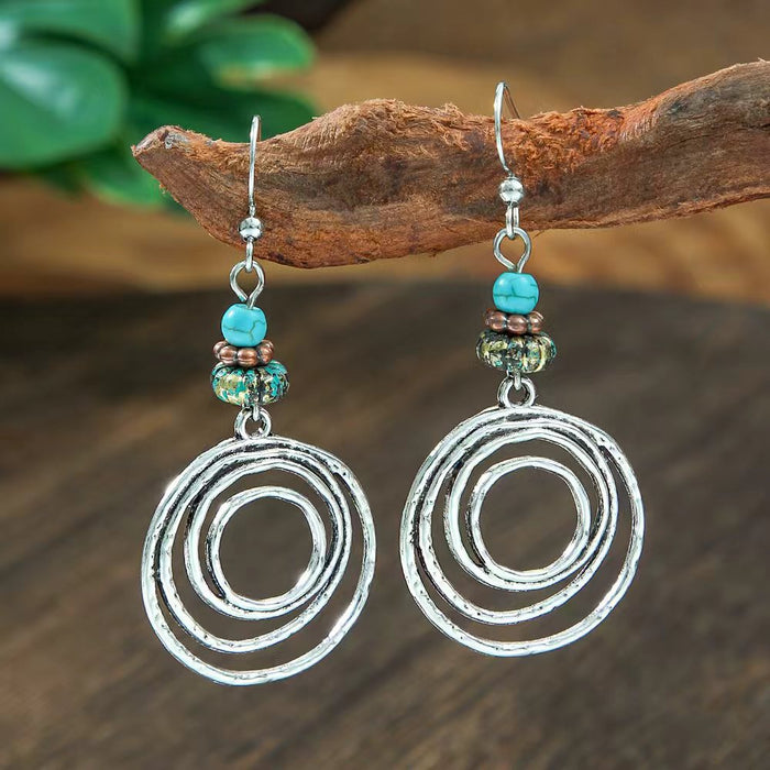 Wholesale Bohemian Vintage Drop Alloy Earrings Women' s Fashion Jewelry Accessory MOQ≥2