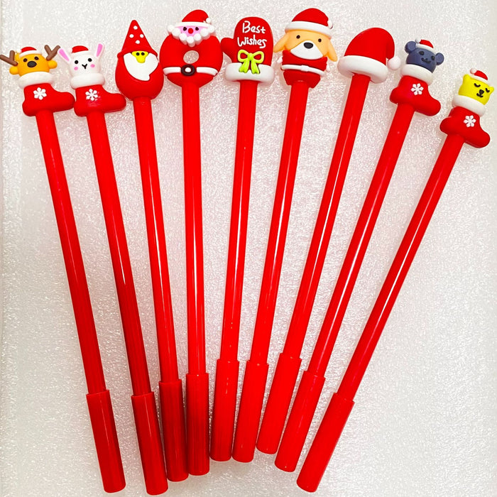 Wholesale Christmas gel pen carbon pen primary school student gift prize Christmas stationery gift water pen