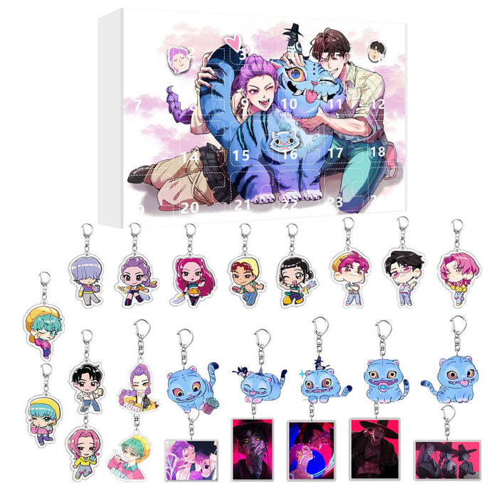 Wholesale KPOP Christmas Countdown Calendar Blind Box Backpack Keychain Acrylic Ornament Gift Box