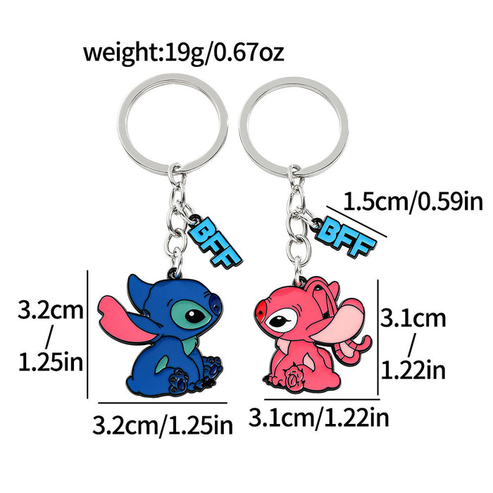 Wholesale Anime Halloween Stitch Keychain Alloy Pendant Fashion Cartoon Accessories Ornaments JDC-KC-BS005