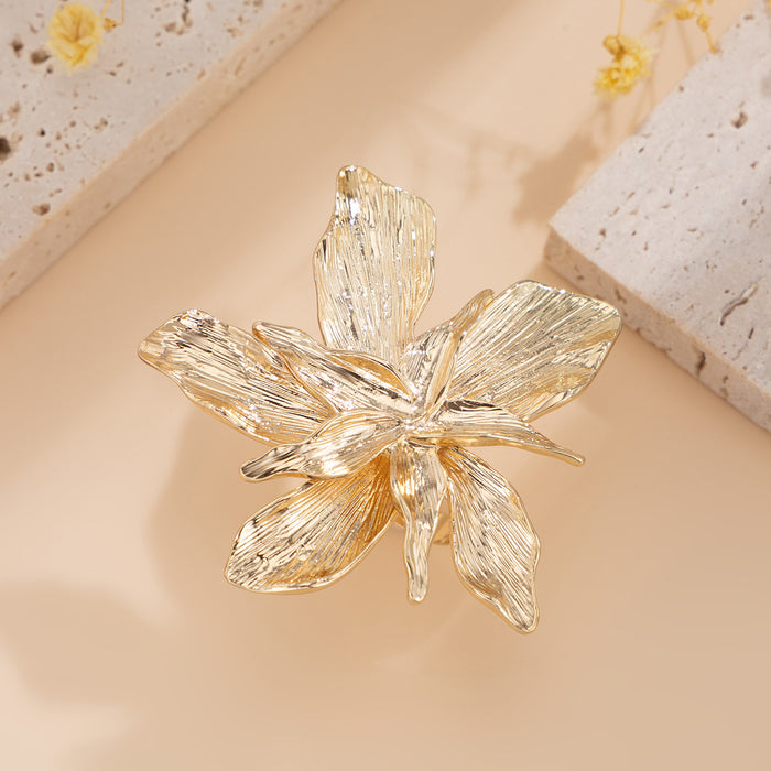 Wholesale Irregular imitation pearl ring with oval spiral pattern and adjustable ring for accessories