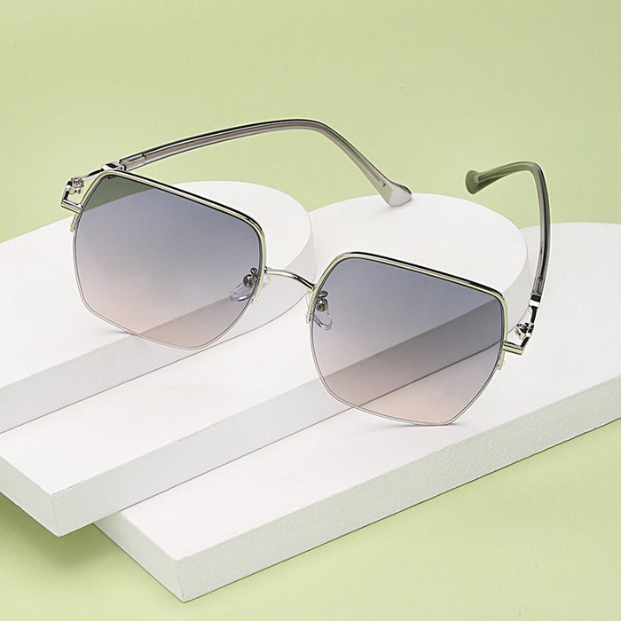 Wholesale Large Frame Brushed Nylon Sunglasses Women's TR90 Sunglasses Women's  Glasses