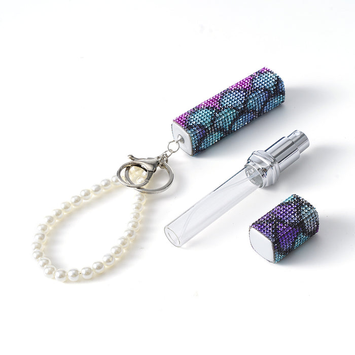 Wholesale Plastic Diamond 10ML Perfume Bottle Keychain JDC-KC-ZY028