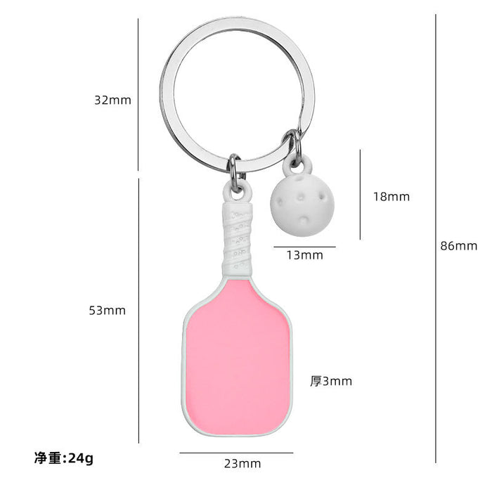 Wholesale Pickleball metal keychain car keychain pendant cultural and creative pickleball mini pickleball small gift