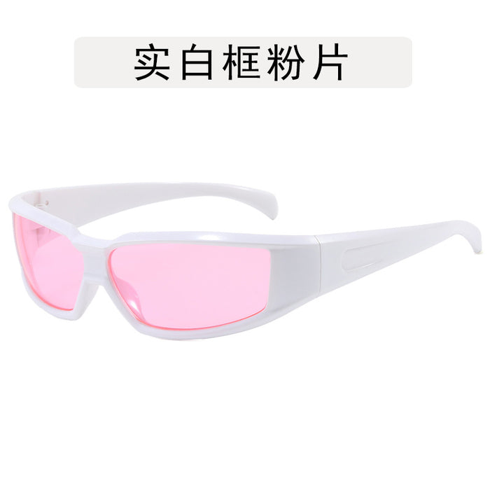 Wholesale Outdoor sports narrow frame sunglasses cycling curved small box fashionable sunglasses