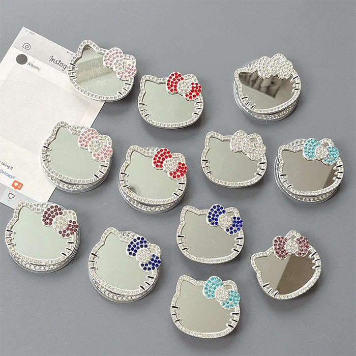 Wholesale Rhinestone Glass Mirror Cat Phone Grips