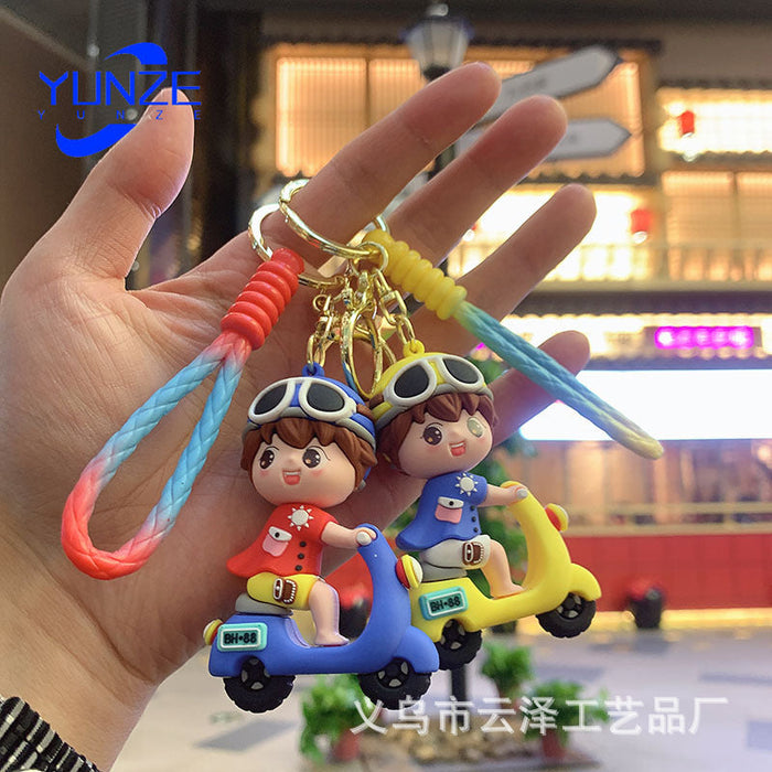 Wholesale Cute Cartoon Riding a Little Donkey Keychain JDC-KC-YunZ004