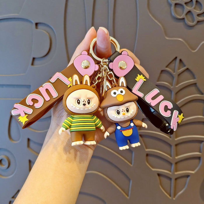 Wholesale Cartoon Keychain Cute School Bag Pendant Car Keychain Accessories Doll Machine Gift