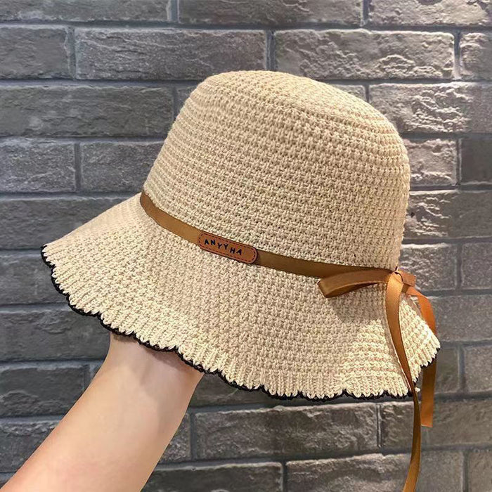 Wholesale Hat Women's Summer New Sunscreen Sun Hat Fisherman Hat Bow Sun Hat