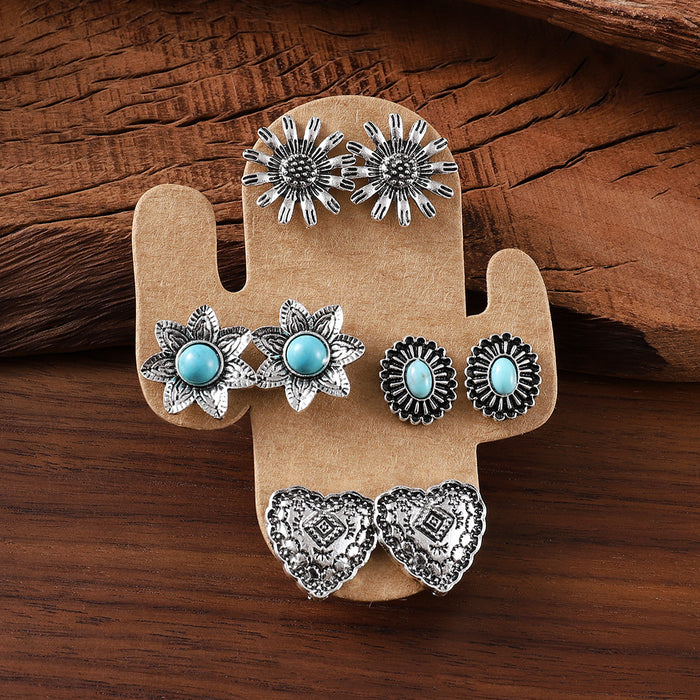 Wholesale 2pcs vintage multi-style suit earrings