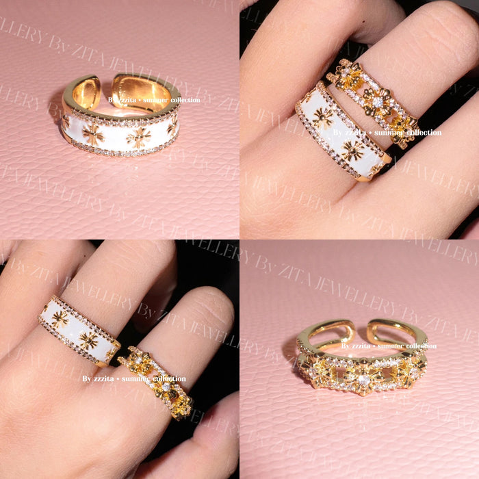 Wholesale Gold-plated cross alloy ring