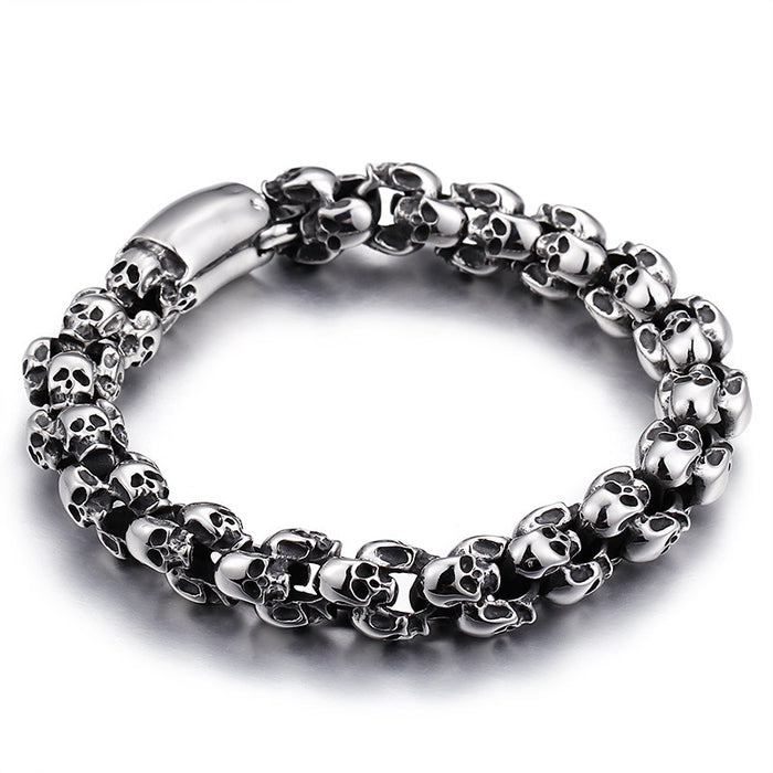Wholesale Titanium Steel Skull Men's Bracelet JDC-BT-KaLun005