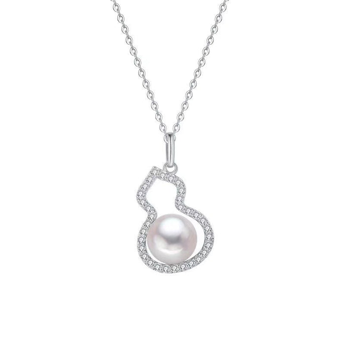 Wholesale Ruyi Pearl Gourd Necklace, Women's Versatile Style, Fashionable, High end, Light Luxury Pendant, Clavicle Chain