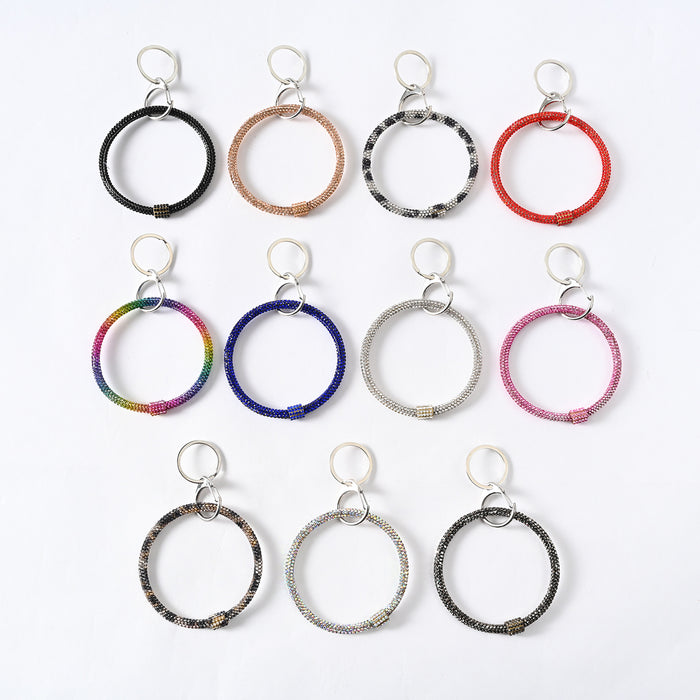 Wholesale rhinestone bracelet keychain fitness sports jewelry keychain