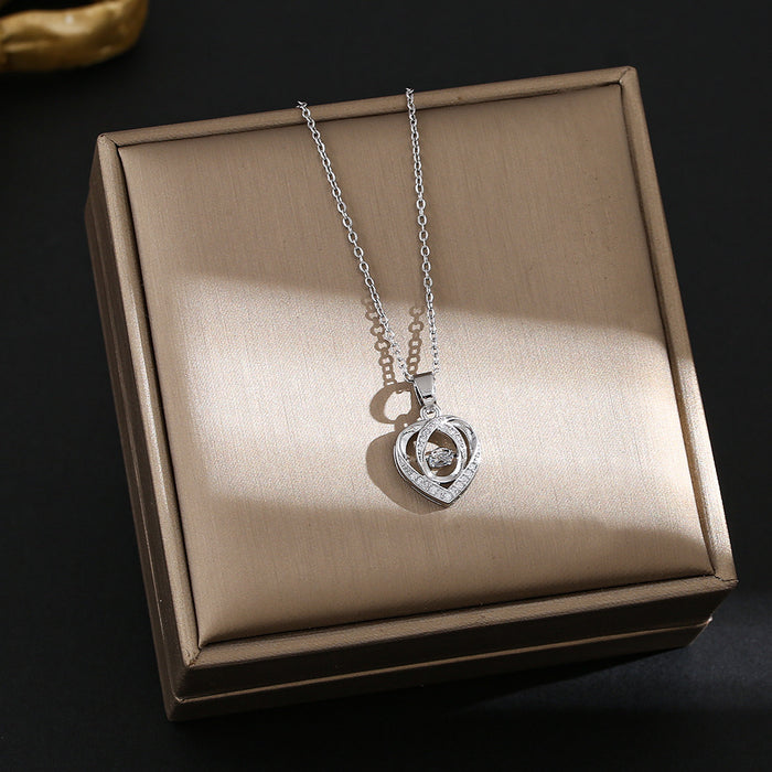 Wholesale Beating Heart Pendant Titanium Steel Necklace