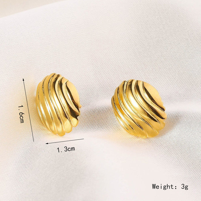 Wholesale New High-end Titanium Steel Earrings for Women with Irregular Heart Circles and 18k Gold Plated Non Fading Accessories JDC-ES-RX003