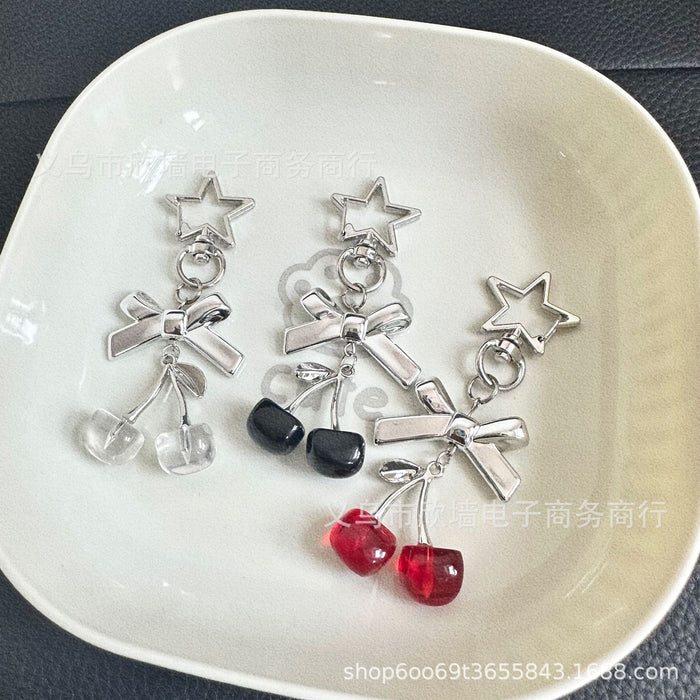 Wholesale Cute and exquisite 3D cherry keychain