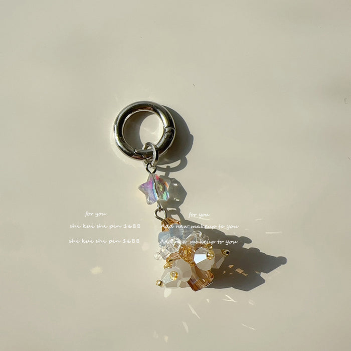 Wholesale Tree Mobile Phone Rope Pendant Crystal Beads Keychain Bag Hanging Accessories