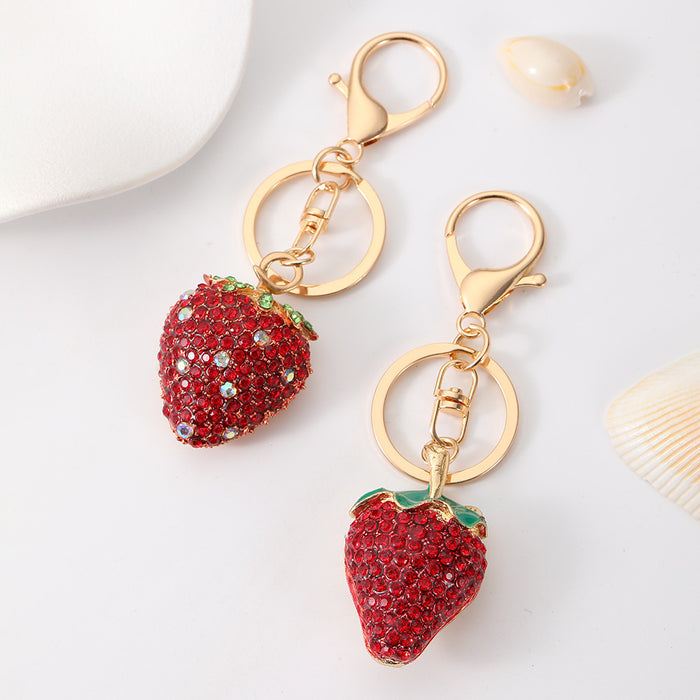 Wholesale Fruit Shaped Metal Keychain Decorative Bag Charm MOQ≥2