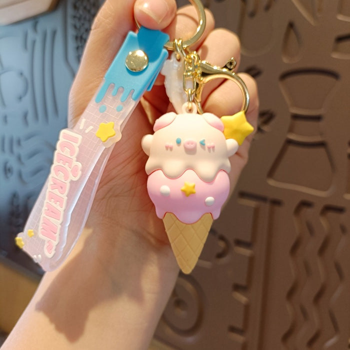 Wholesale Cartoon Doll Silicone Keychain JDC-KC-MingT277