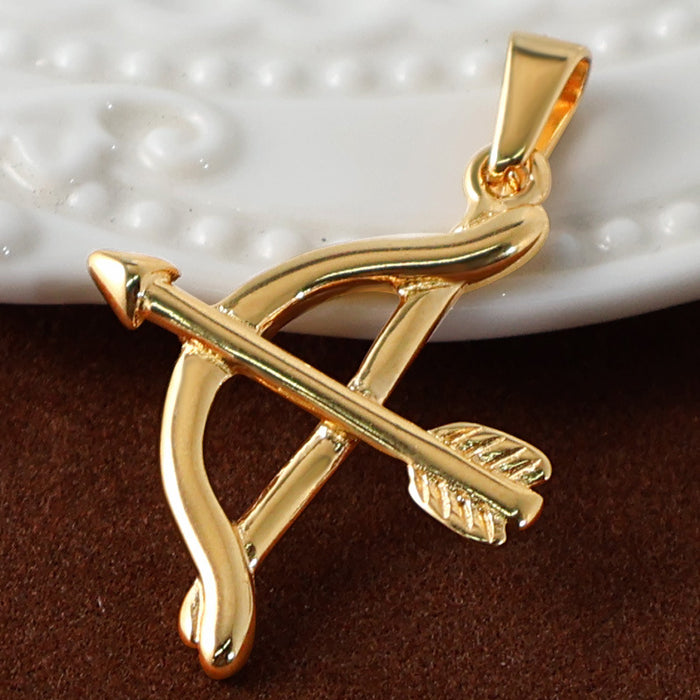 Wholesale 6PCS/SET Stainless Steel Single Pendant Gold Plated