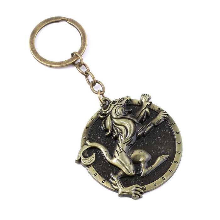 Wholesale Lion Eagle Gold Alloy Keychain JDC-KC-YouM008