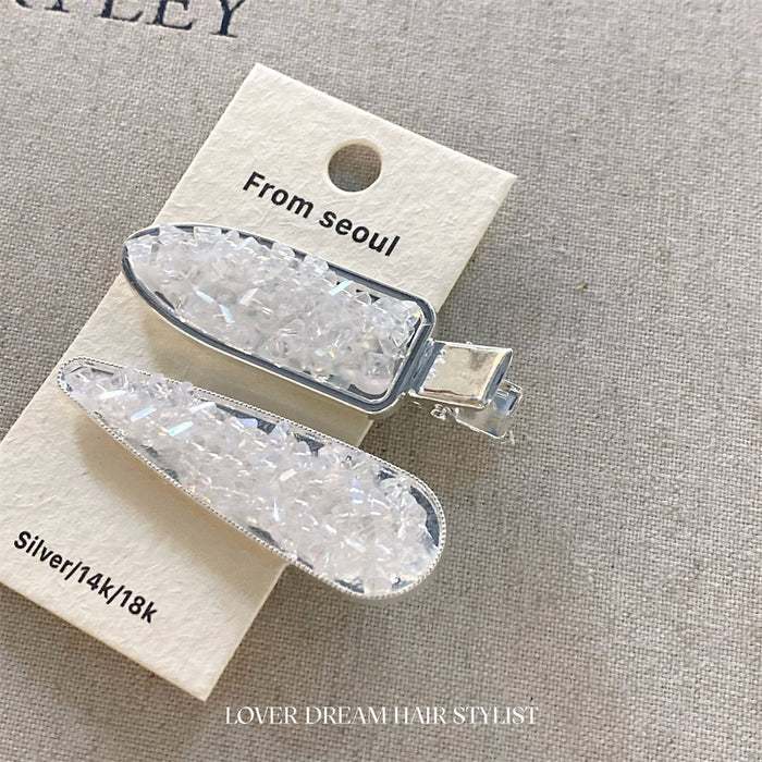 Wholesale  color solid color broken diamond hair clip sweet fashion seamless clip bangs hair accessories