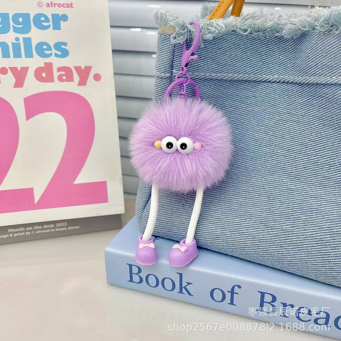 Wholesale Glasses plush pendant, niche keychain bag